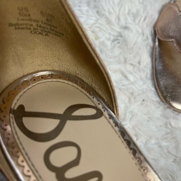 Sam Edelman Odile leather Rose gold Block Heels ankle strap Sandals size 10M - Picture 10 of 13